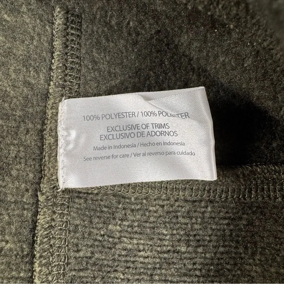 Woolrich XL Olive Pullover Fleece Snap Neck Pocket Outdoor Sweater - Picture 6 of 12